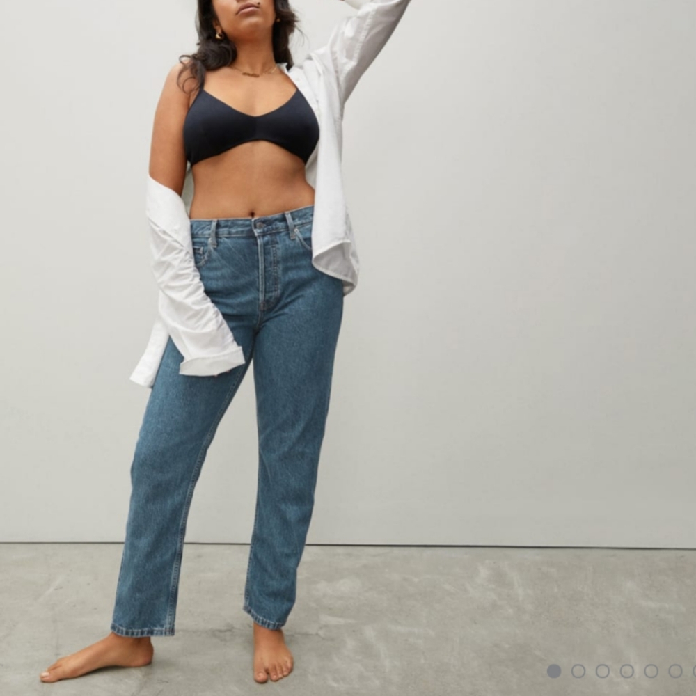 Everlane The 90's Cheeky Jean Crop in Medium Blue